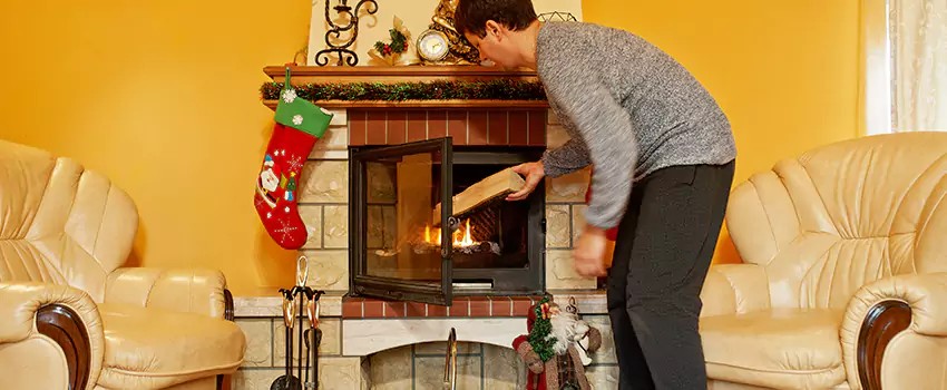 Rusted Metal Fireplace Restoration in Alpharetta, Georgia